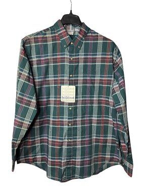Saddlebrook Mens Button Down Shirt Size XL Plaid Multicolor Vintage New